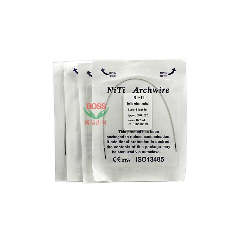 Dental Consumables Orthodontic Metal Thermal Activated Niti Archwire with Ovoid Form