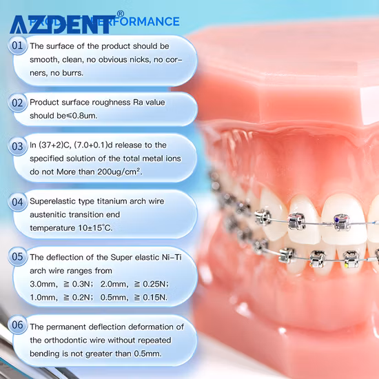 Hot Sale Round/Rectangular Different Size Dental Orthodontic Arch Wire Niti Archwire
