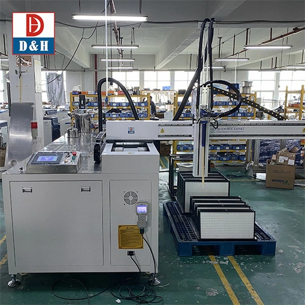 2K PU Gluing Dosing System High Capacity Filtration Bonding Machine EPA Filters Gluing System