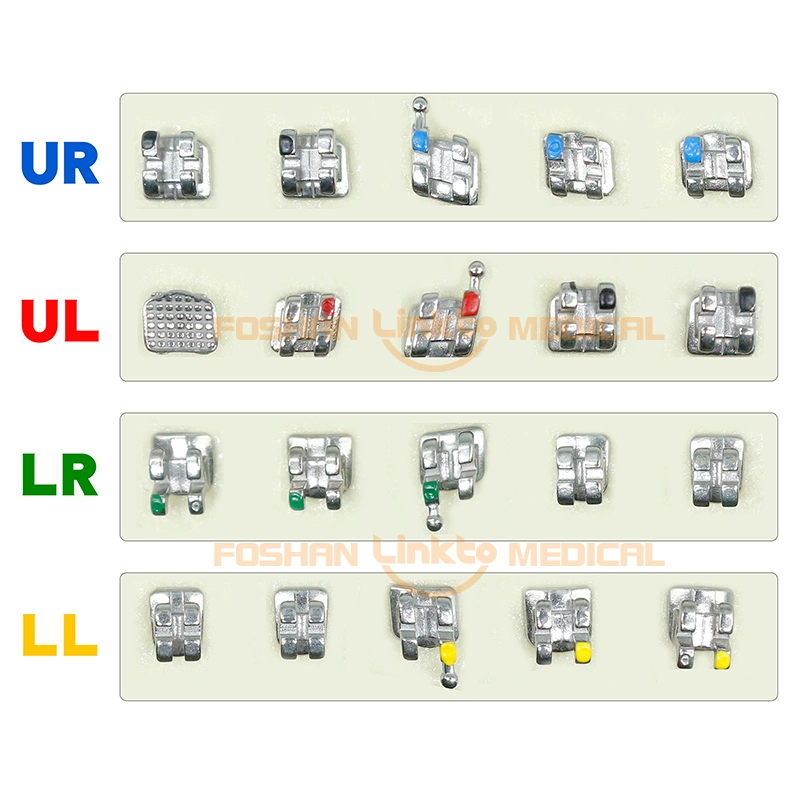 Standard Edgewise Mbt Roth Dental Metal Orthodontic Brackets