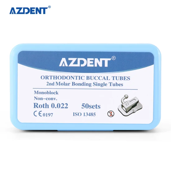 Tubo bucal ortodôntico não conversível dental de Azdent Monoblock 2ND Roth marcado