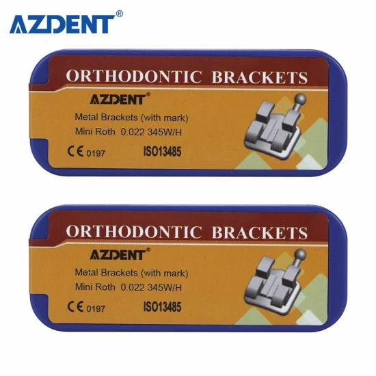  Padrão bondable de metal dentário aprovado pela CE Roth/Mbt.  022 345hooks suportes ortodônticos