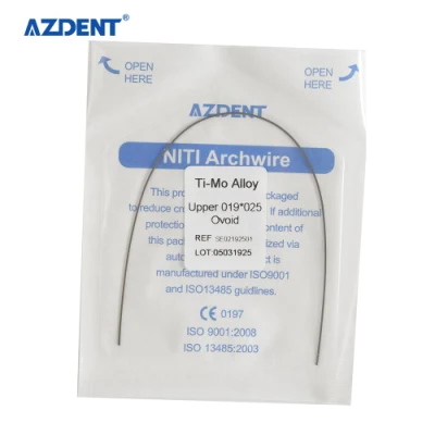 Aprovado pela CE Dental Ortodôntico 019*025 Tectangular Archwire Superior/Inferior