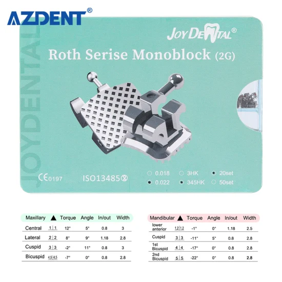 400 pçs/caixa suportes ortodônticos dentários dentista monobloco suportes de metal mini mbt/roth 0.022 